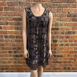 VGC Rancho Estancia Burnout Velvet Tank Dress SZ M